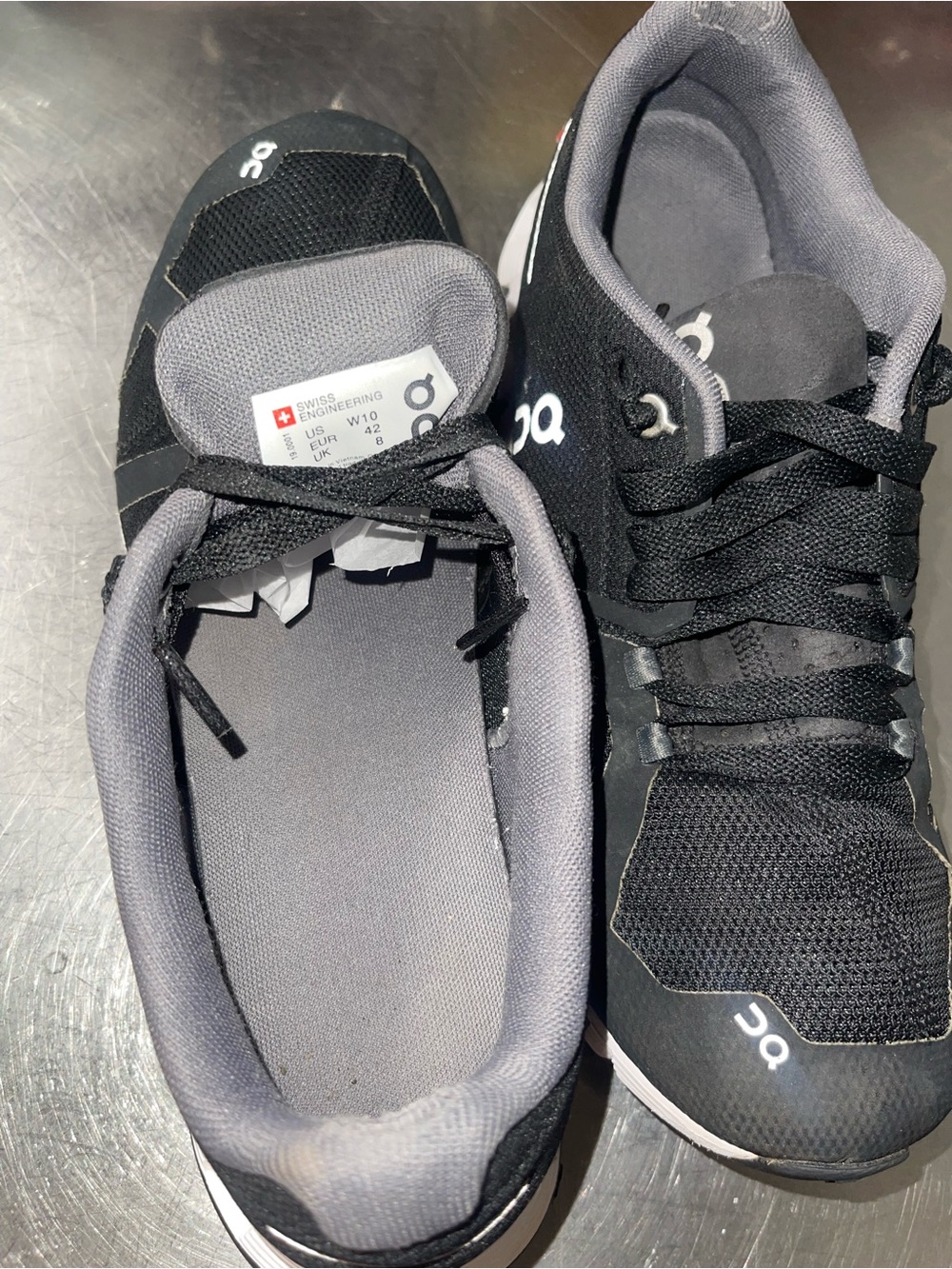 On Running Black and Gray Men's Athletic Shoes with White Accents
